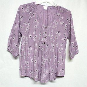 Women's Siren Lily Petite Extra Large Blouse Shirt or Top - Floral Pattern